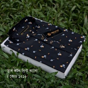 স্লাব কটন প্রিন্ট কালো কোড 121